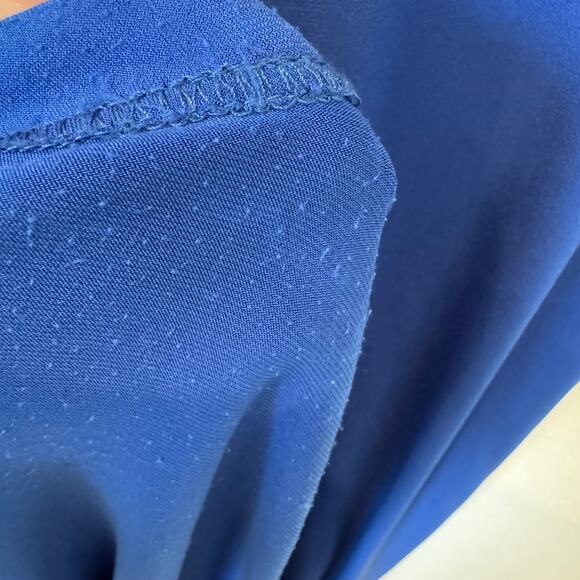 Calvin Klein Royal Blue Draped One Shoulder Classic Asymmetric Gown Size 6 - Picture 10 of 10